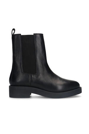   leren chelsea boots zwart