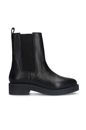 leren chelsea boots zwart