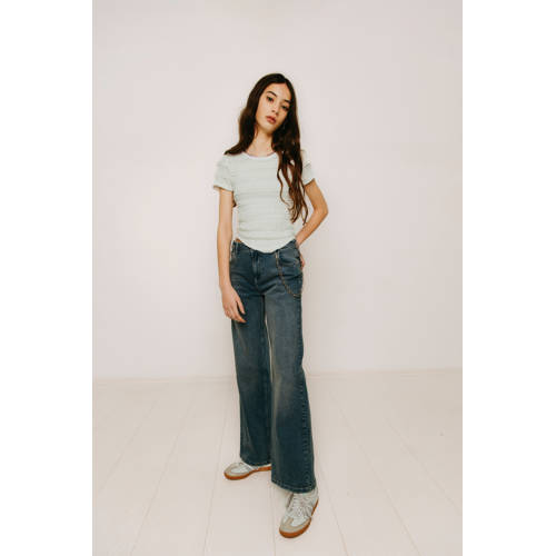 Frankie&Liberty T-shirt wit broderie afbeelding