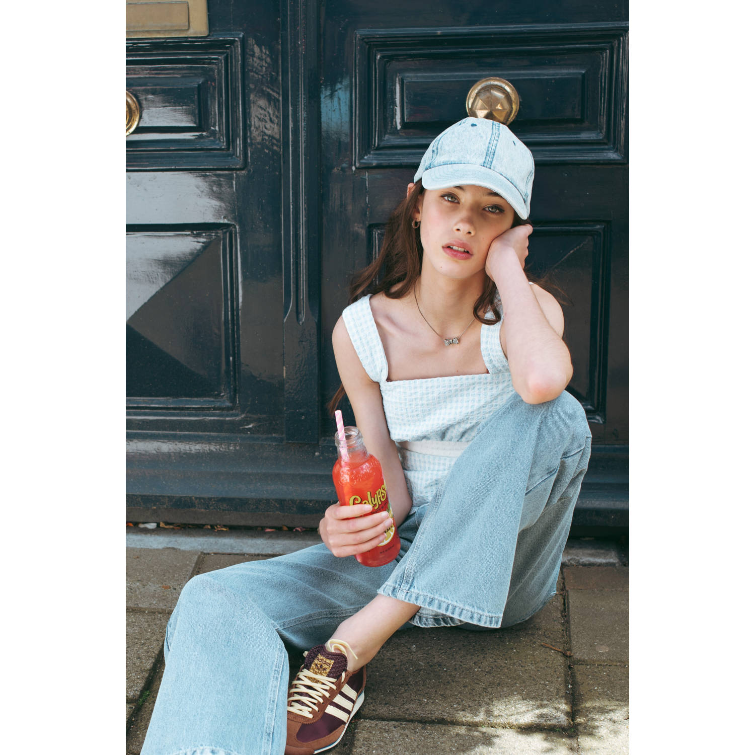 Frankie&Liberty mouwloze top lichtblauw