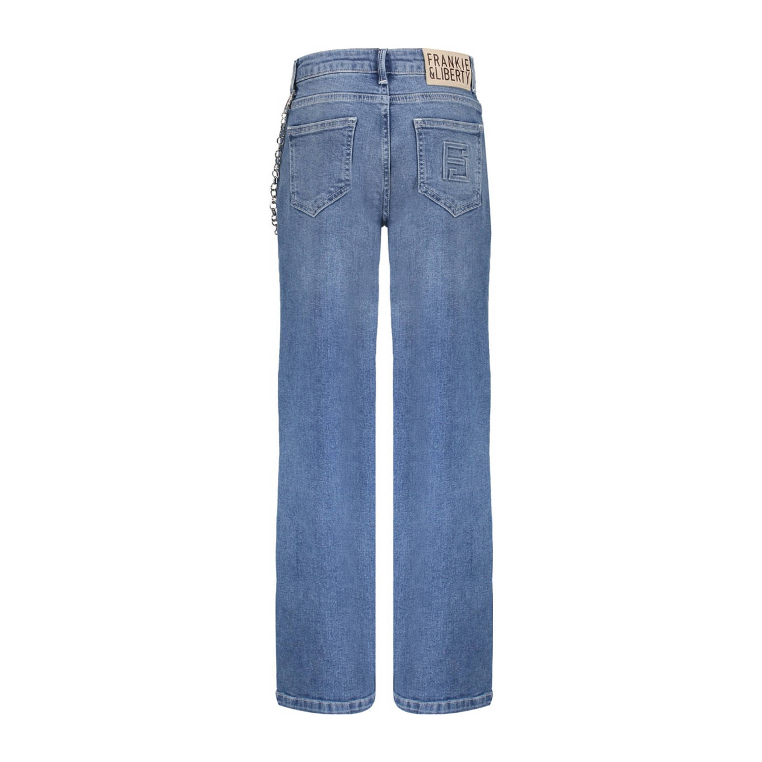 Frankie&Liberty wide leg high waist jeans medium blue denim