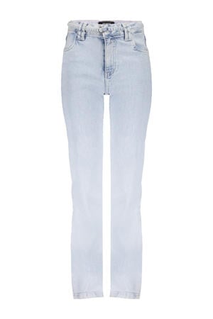 jeans regular high waist light blue denim