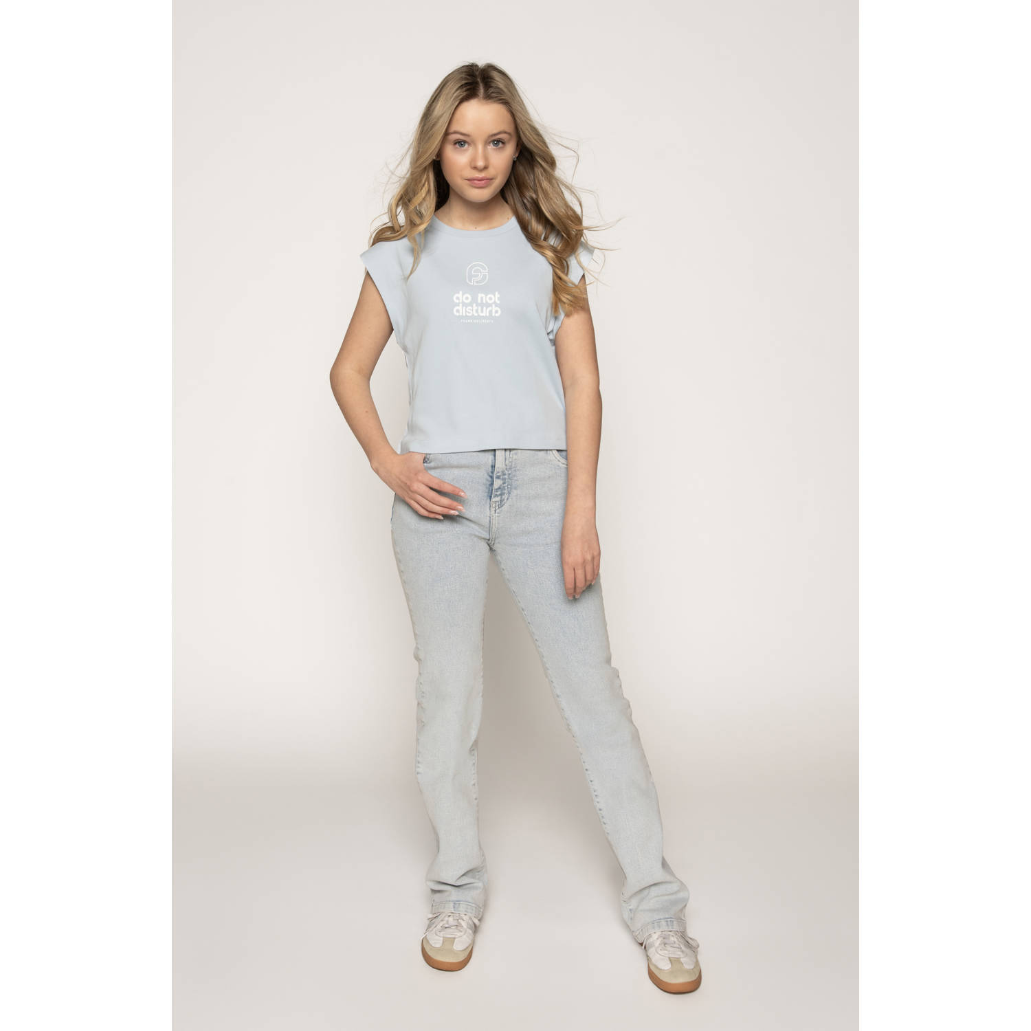 Frankie&Liberty mouwloze top lichtblauw