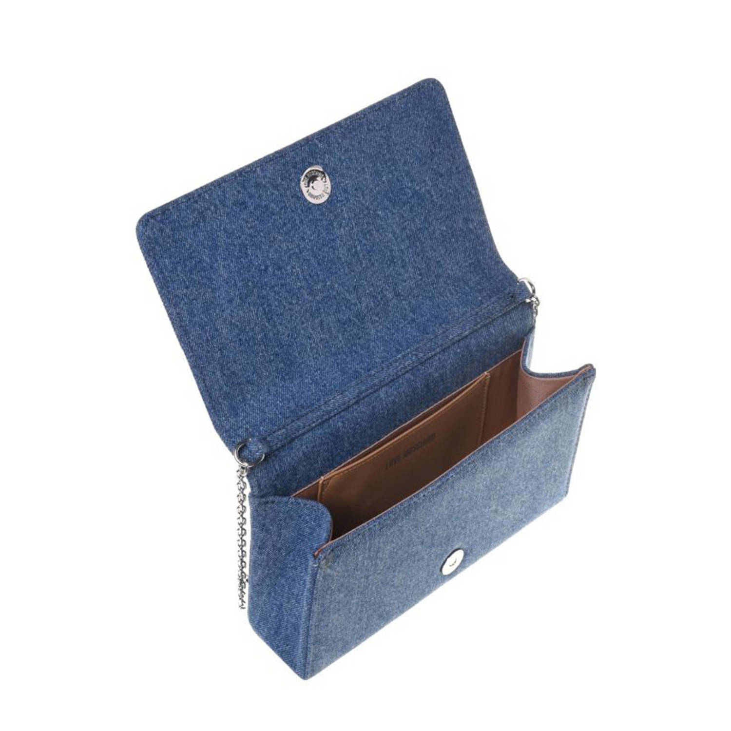 Love Moschino denim crossbody tas Smart Daily blauw
