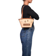 thumbnail: Love Moschino  raffia schoudertas Item Love naturel/cognac
