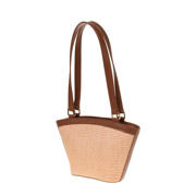 thumbnail: Love Moschino  raffia schoudertas Item Love naturel/cognac