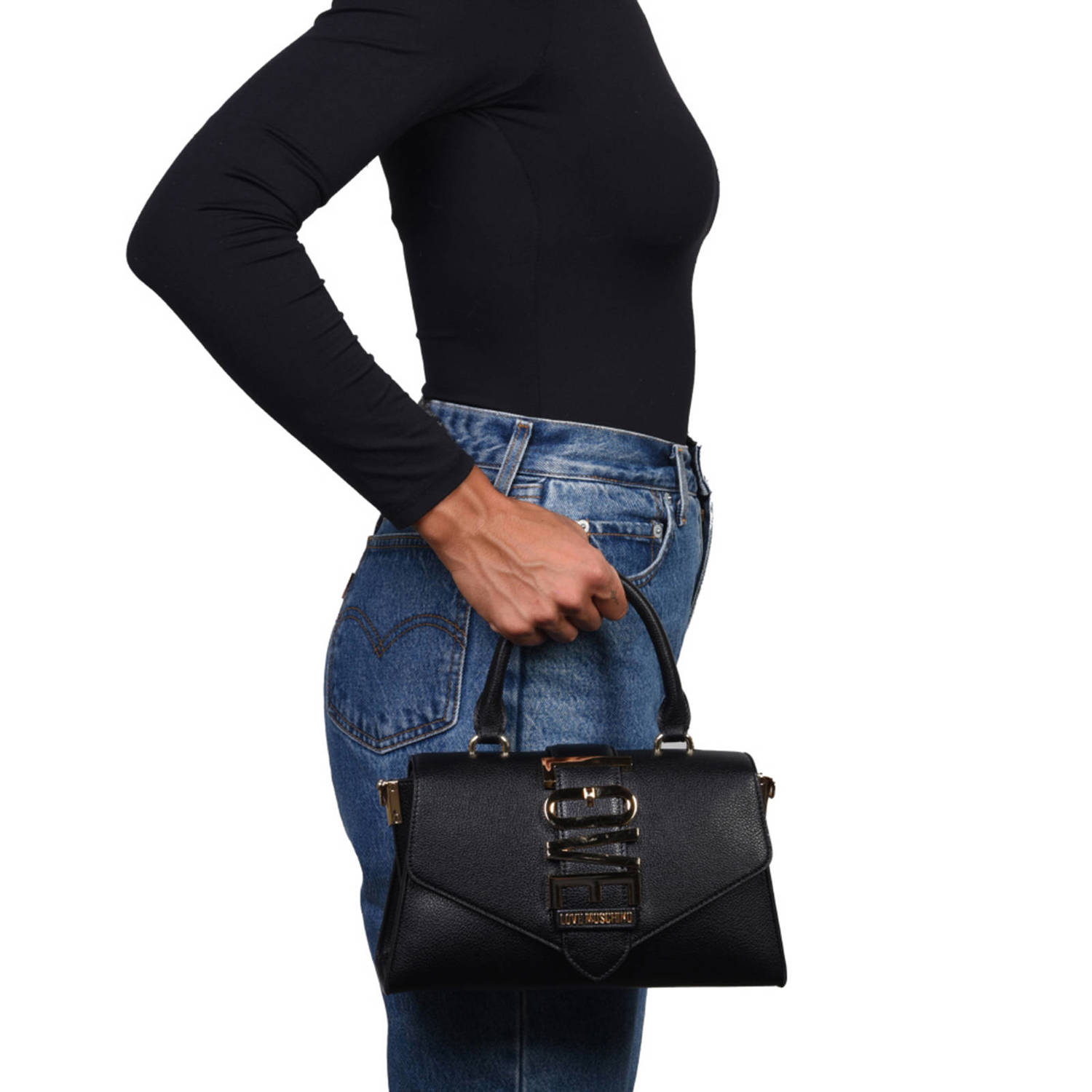 Love Moschino mini handtas Lovebug zwart