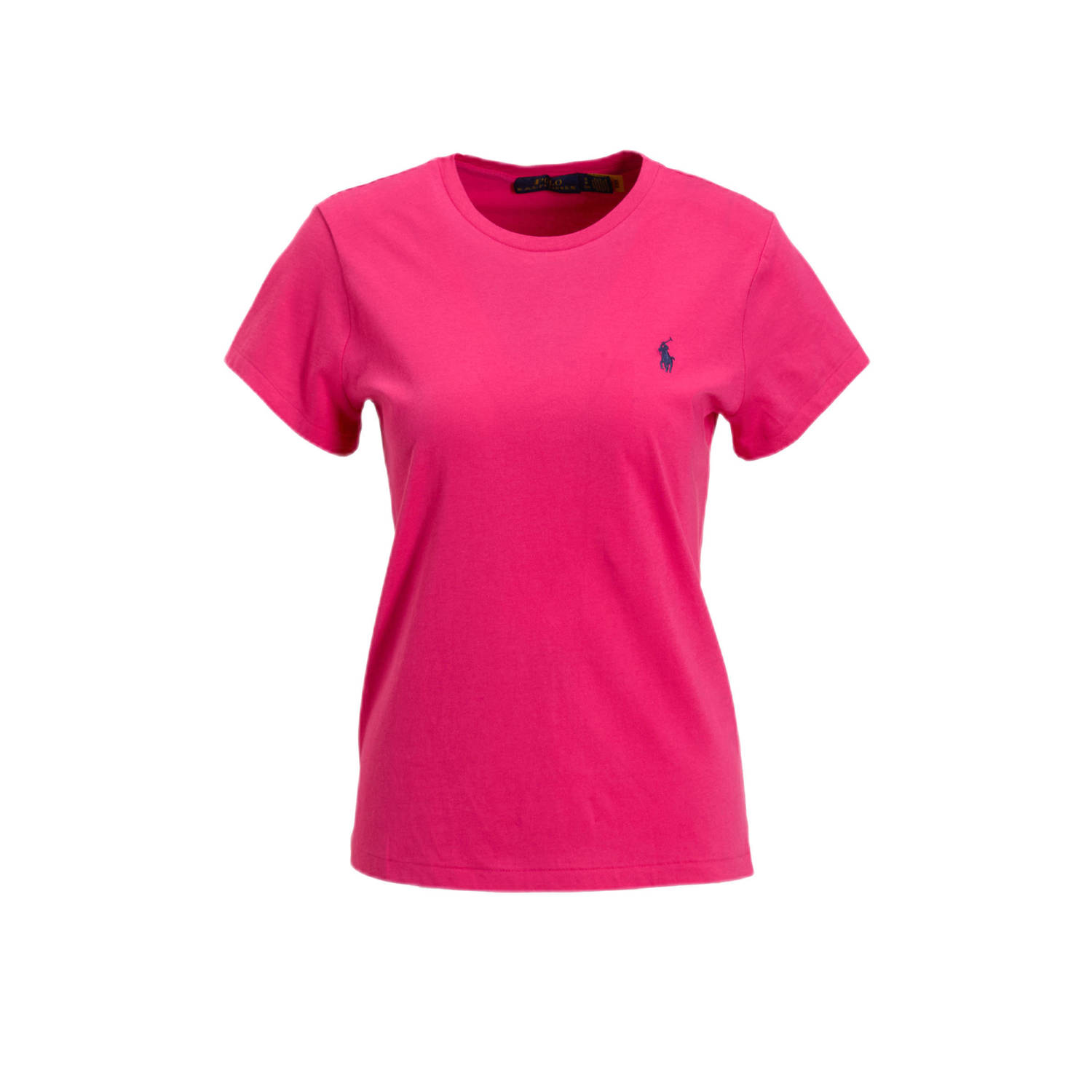Polo Ralph Lauren Katoenen Classics T-shirt Cyclamen Midnight Blue Pink Dames