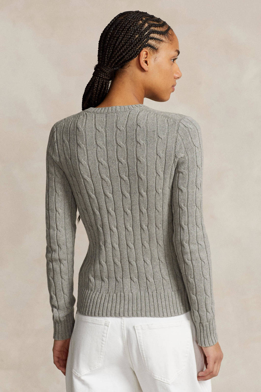 POLO Ralph Lauren gebreide trui grijs wehkamp