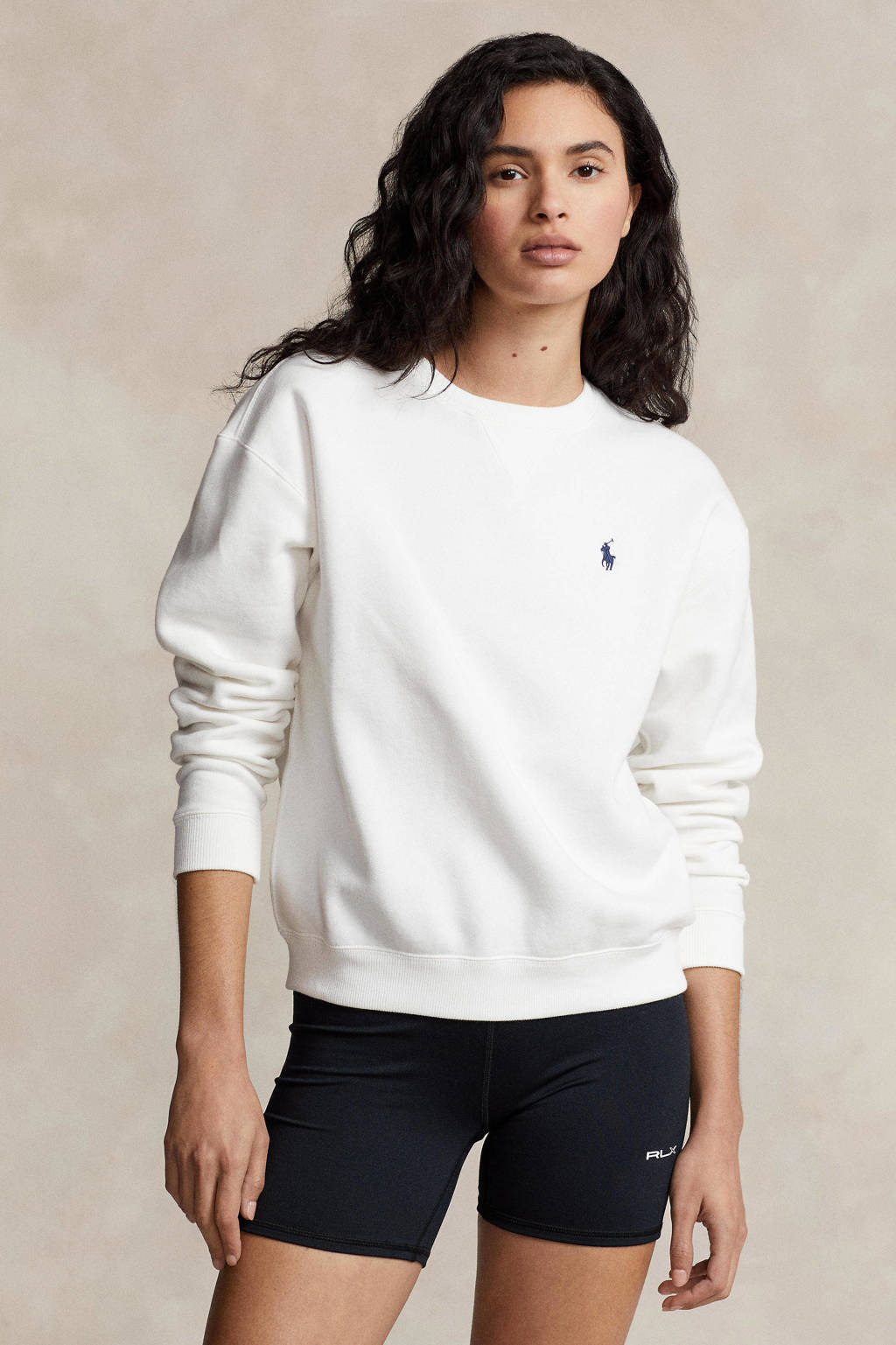 Witte Trui Ralph Lauren Trui Wit COMBED COTTON-FLAG SWEATER