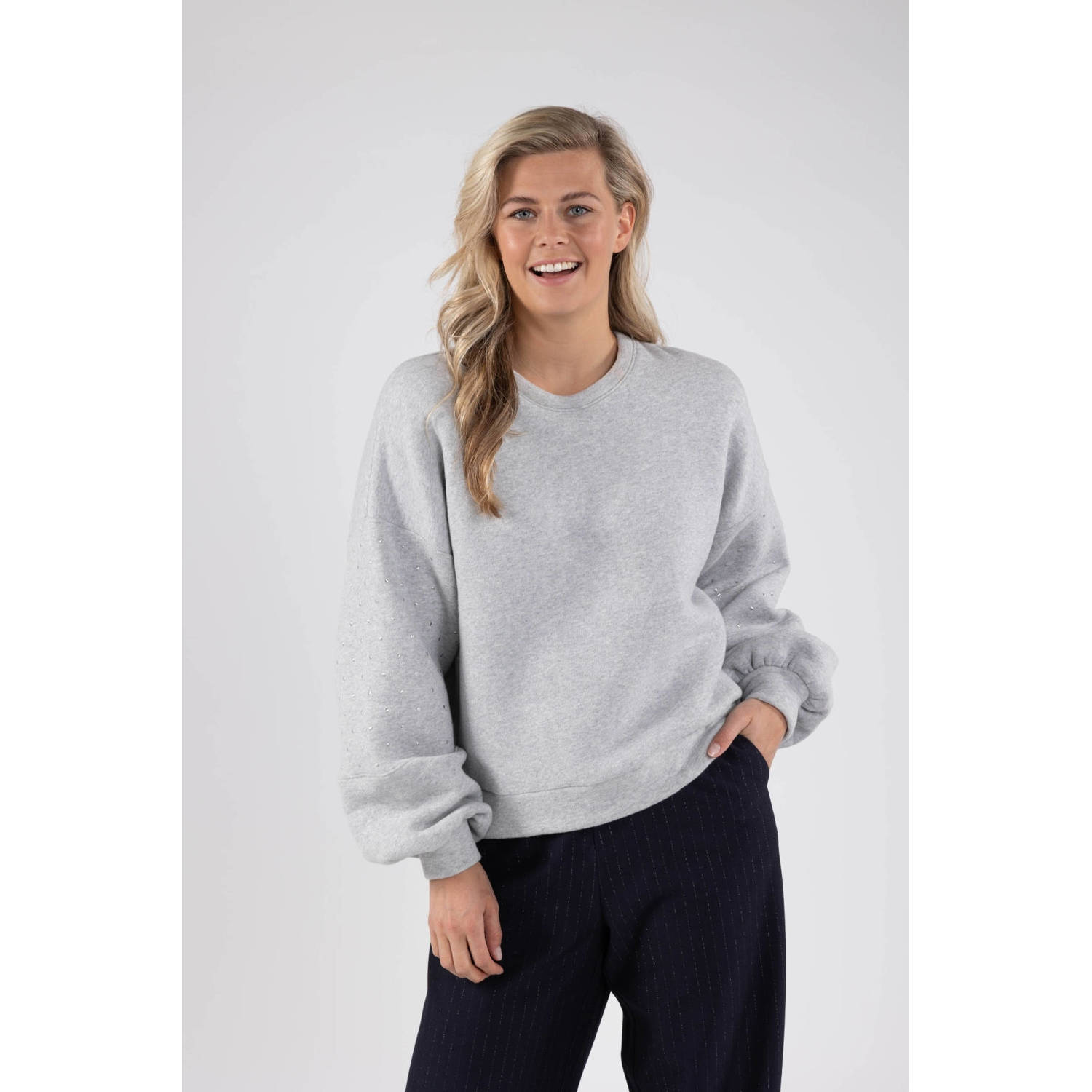 NUKUS sweater grijs