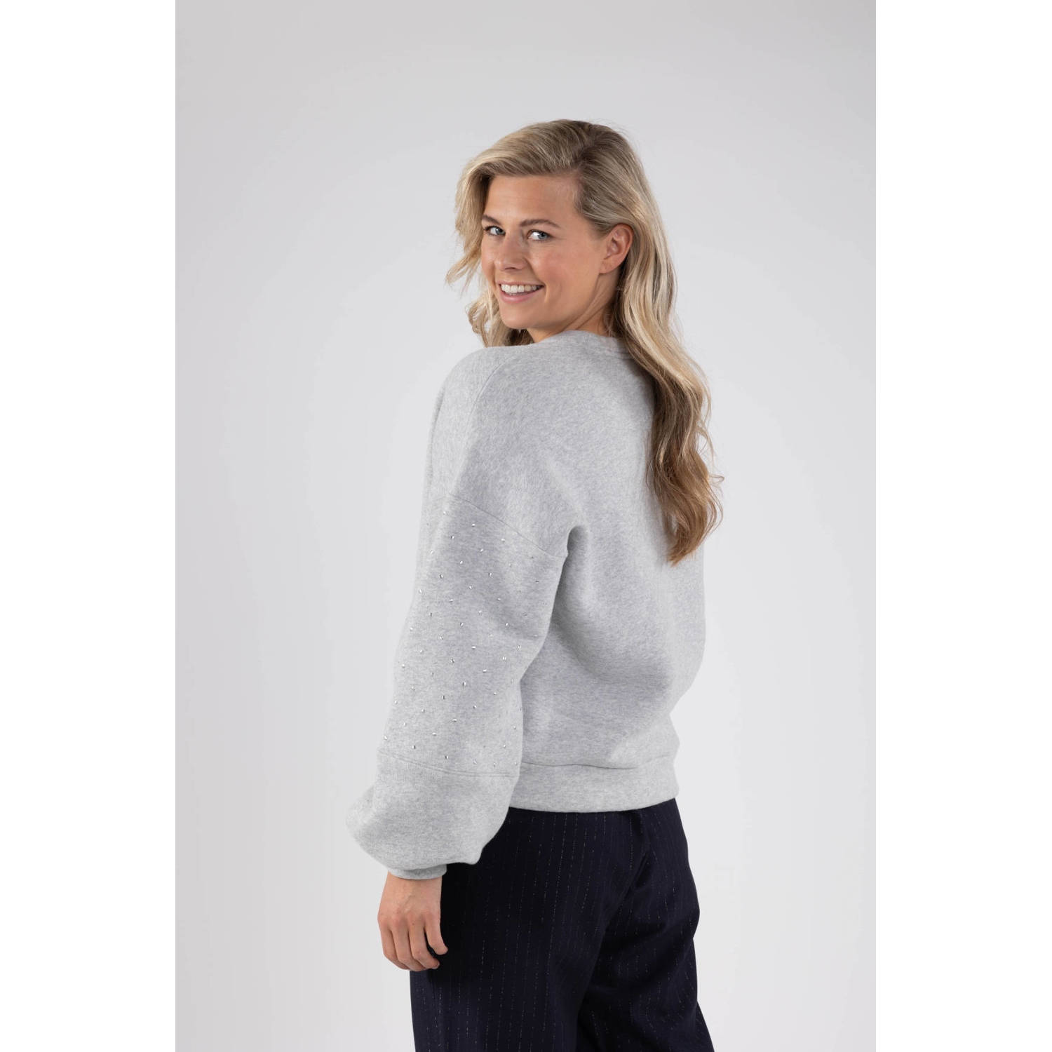 NUKUS sweater grijs