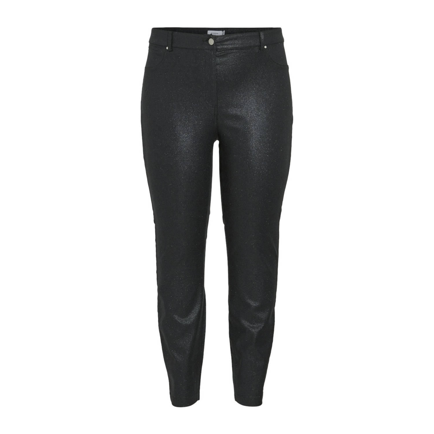 EVOKED VILA high waist slim fit broek VIJEGGY zwart