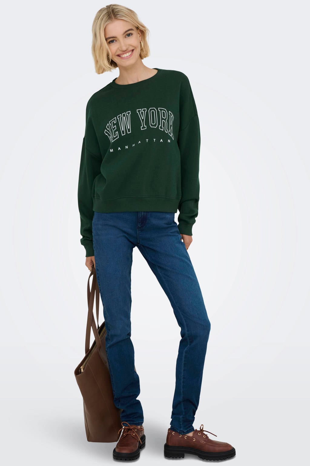 ONLY sweater donkergroen