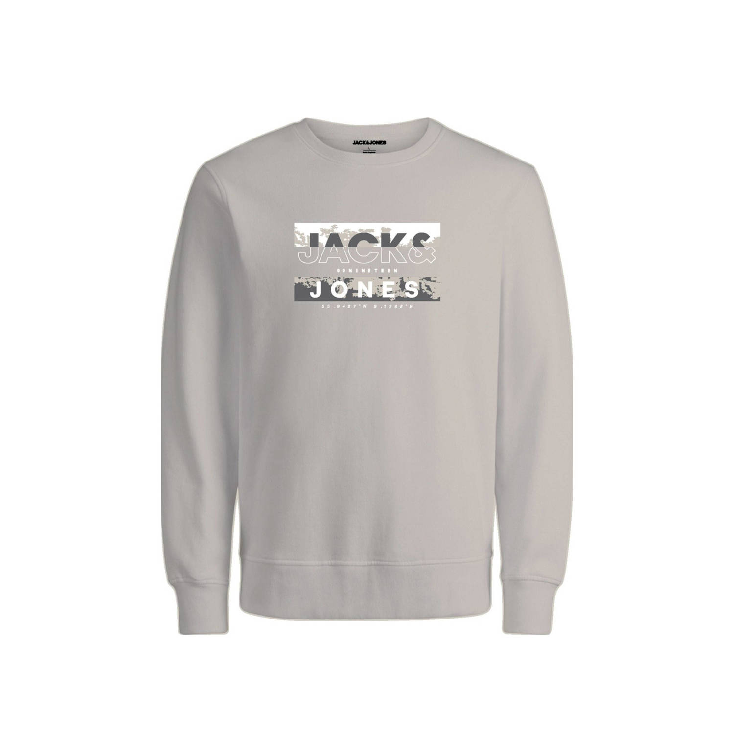 JACK & JONES JUNIOR sweater JCOKONTA met logo beige