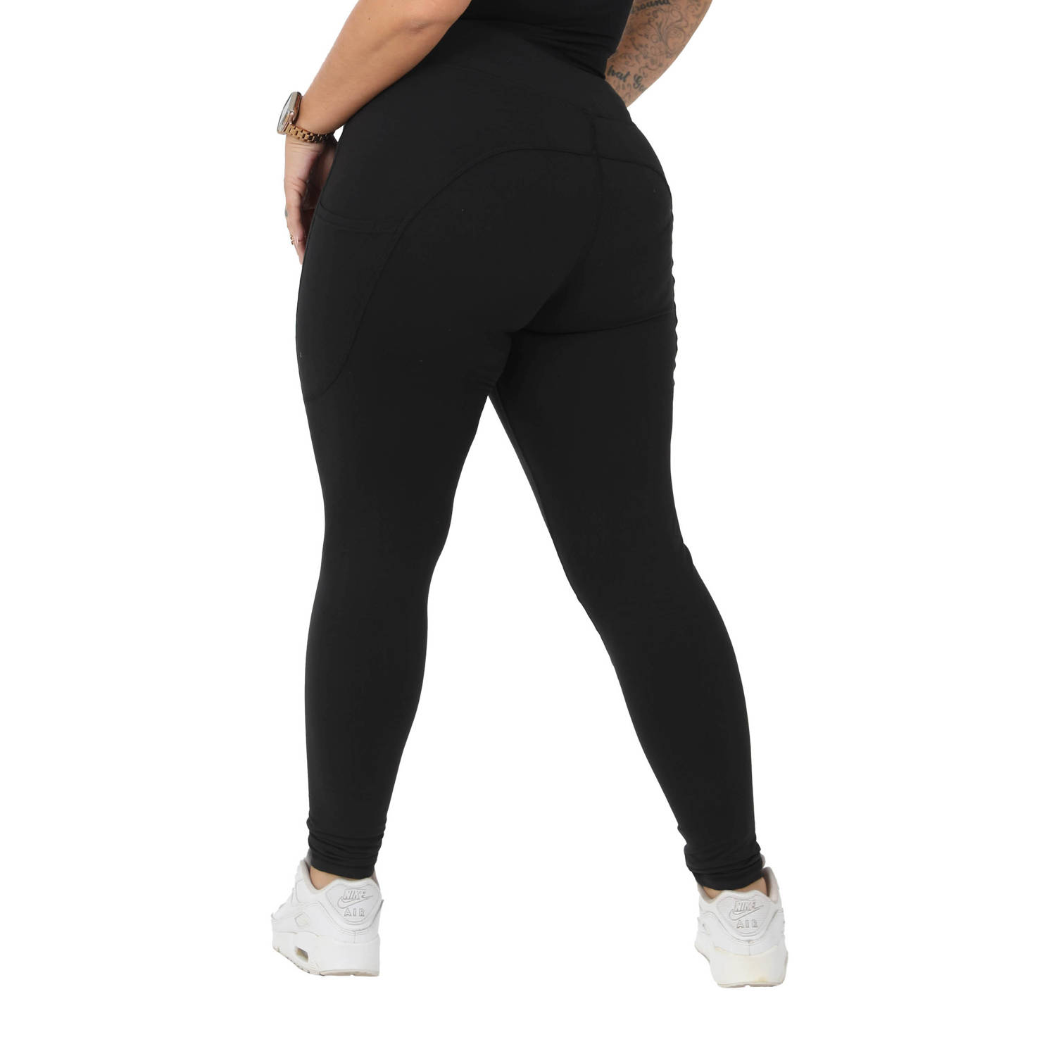 Pamela Mann Plus Size sportlegging met zakken zwart