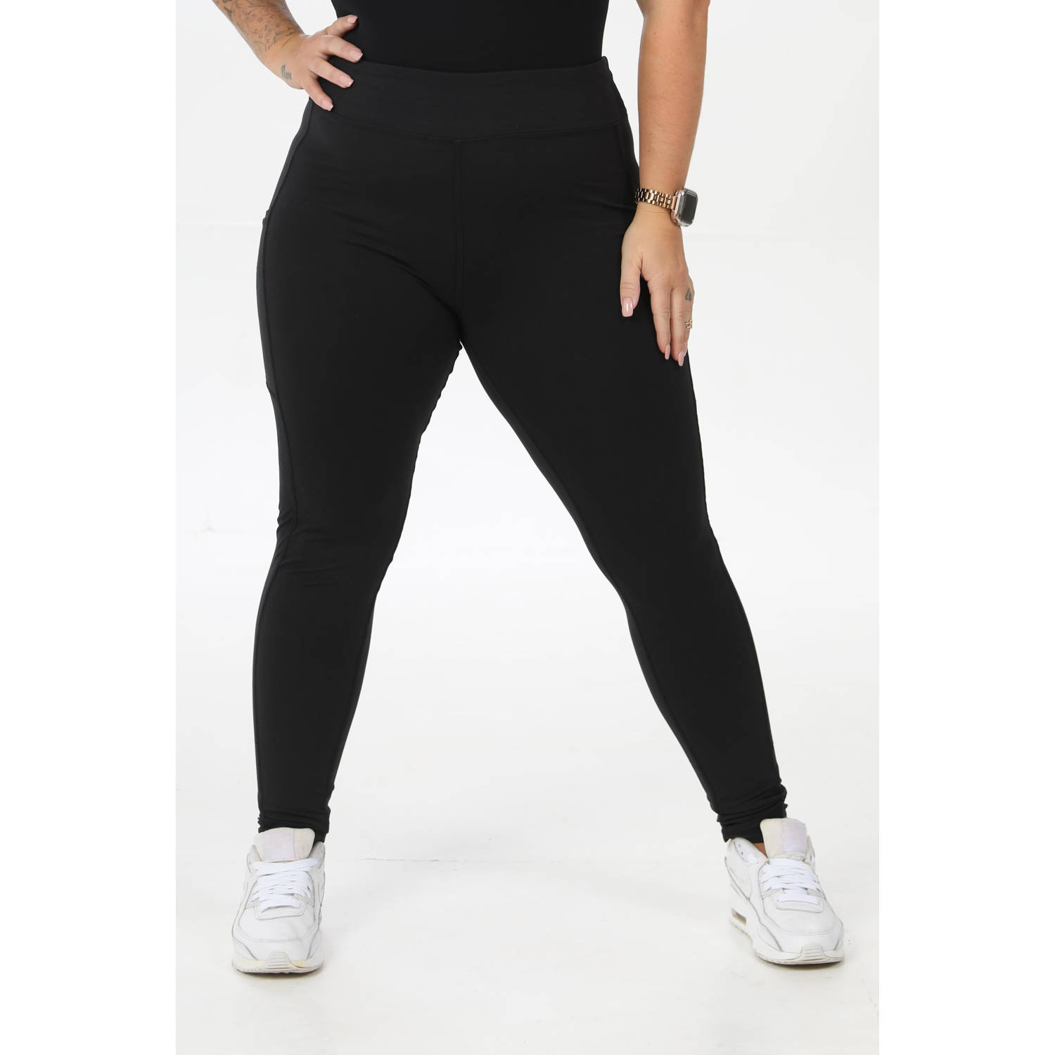Pamela Mann Plus Size sportlegging met zakken zwart