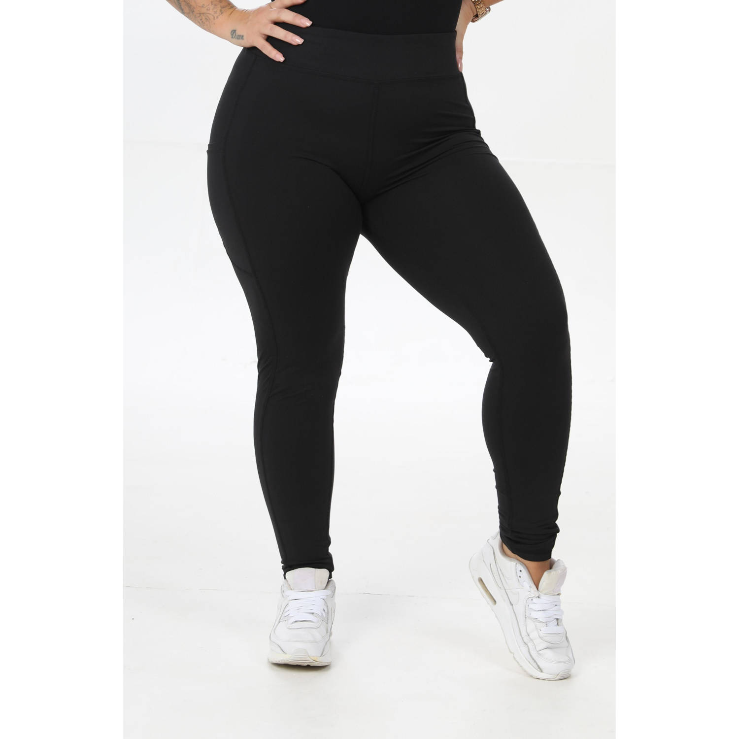 Pamela Mann Plus Size sportlegging met zakken zwart