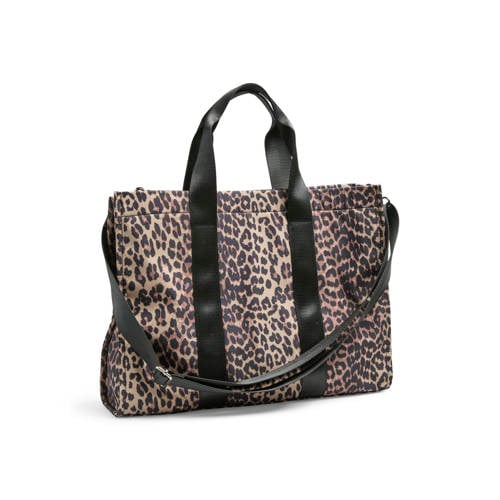 PIECES shopper PCSARAH met panterprint bruin/zwart afbeelding