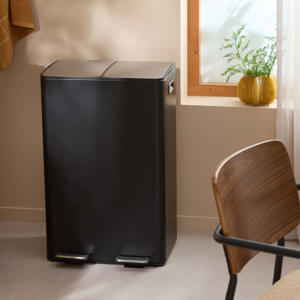 NOUS Living prullenbak - afvalscheiding - (30L + 30L) - mat zwart