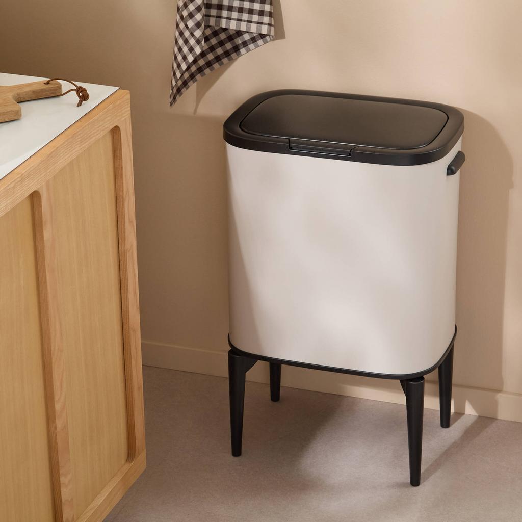 NOUS Living prullenbak op pootjes (35L) - mat grijs
