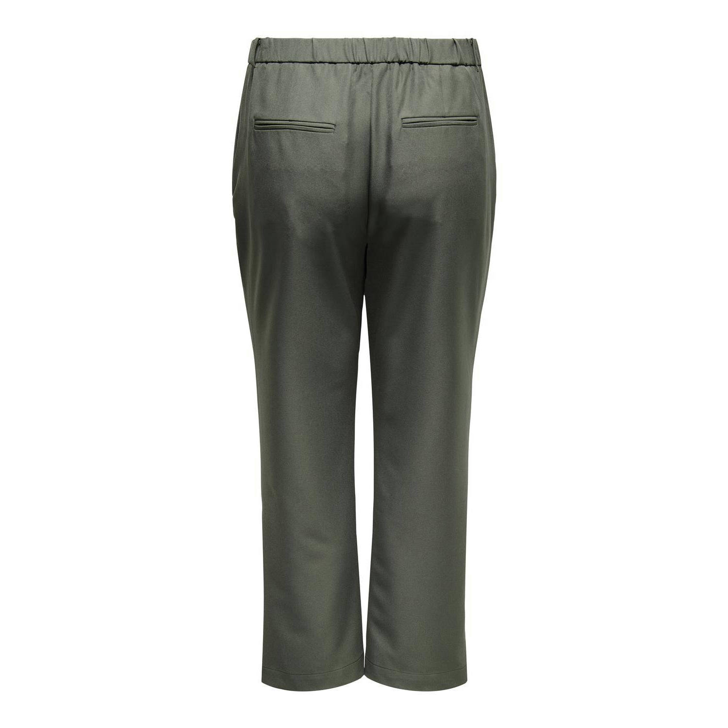 ONLY CARMAKOMA straight fit pantalon CARTHEA kaki