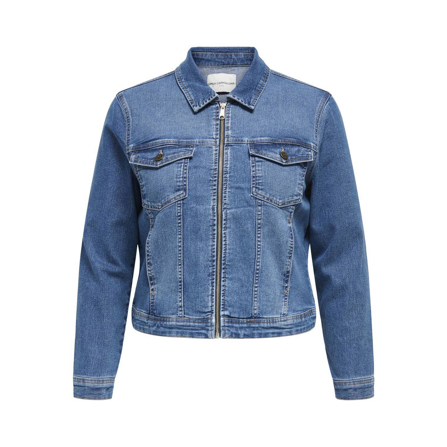 ONLY CARMAKOMA spijkerjas CARWESPA medium blue denim