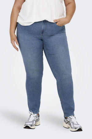 straight leg jeans medium blue denim
