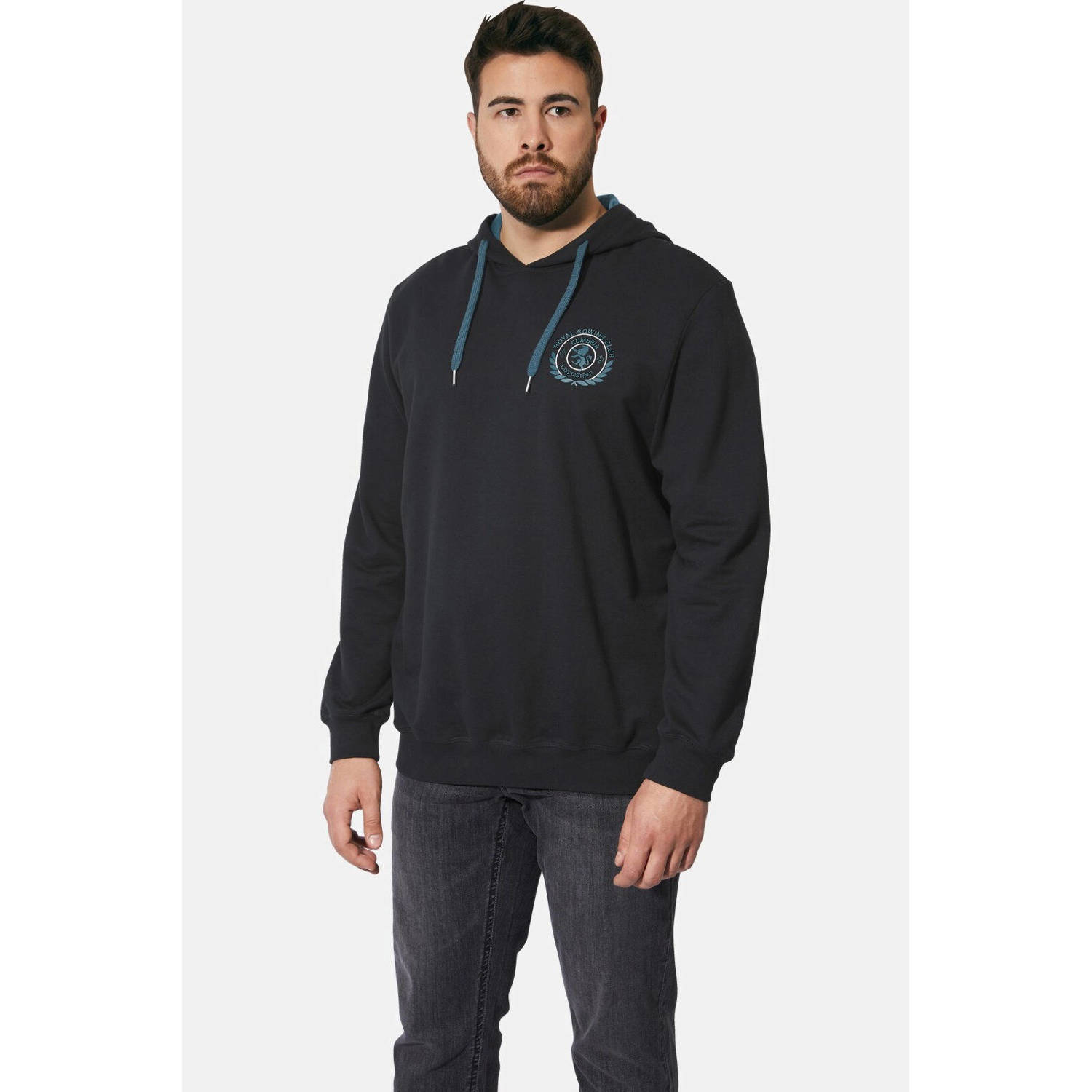 Charles Colby hoodie EARL TODD Plus Size zwart