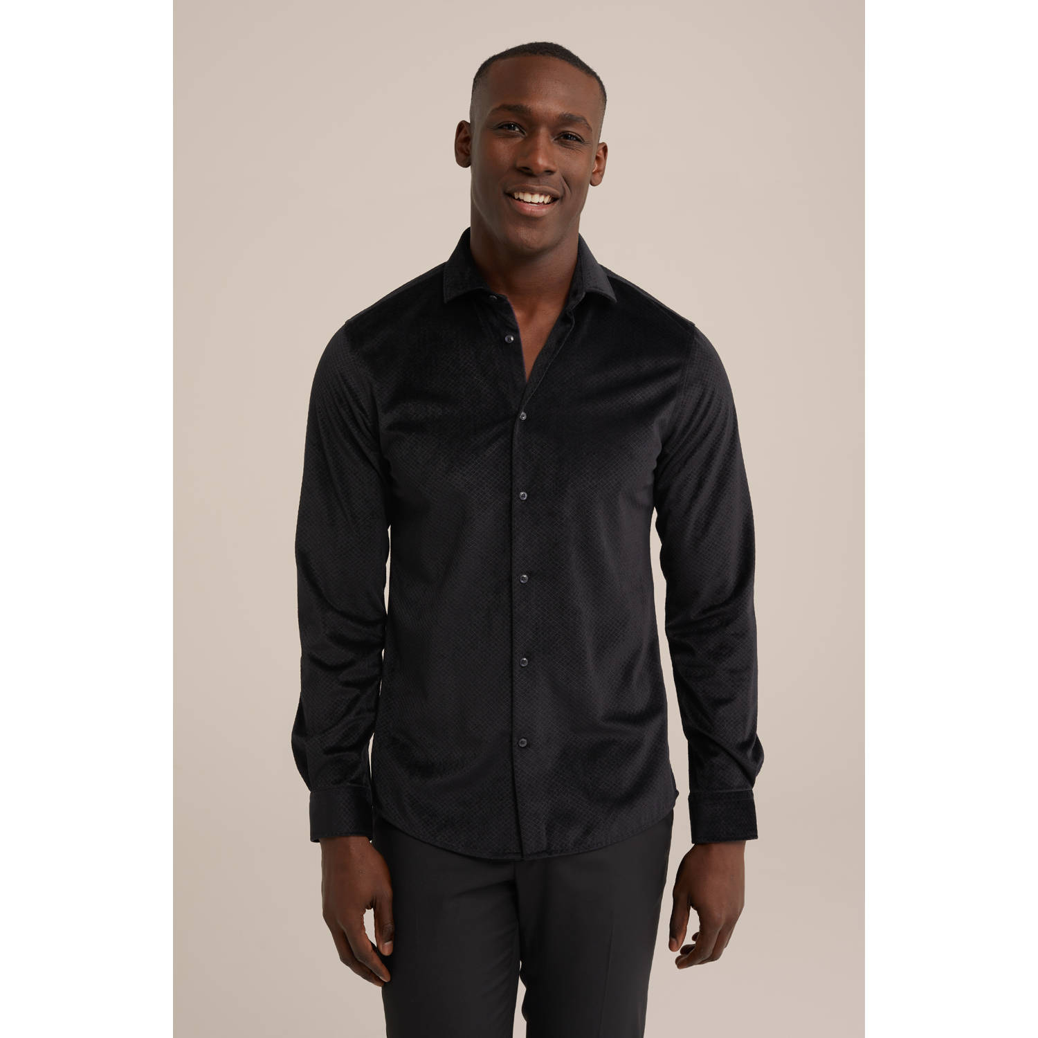WE Fashion zakelijk overhemd zwart