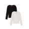WE Fundamentals longsleeve - zwart/wit (set van 2)