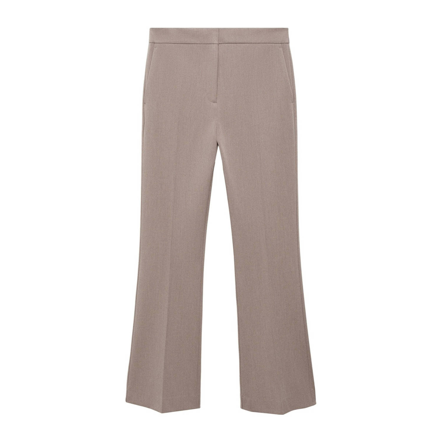 Mango flared pantalon bruin