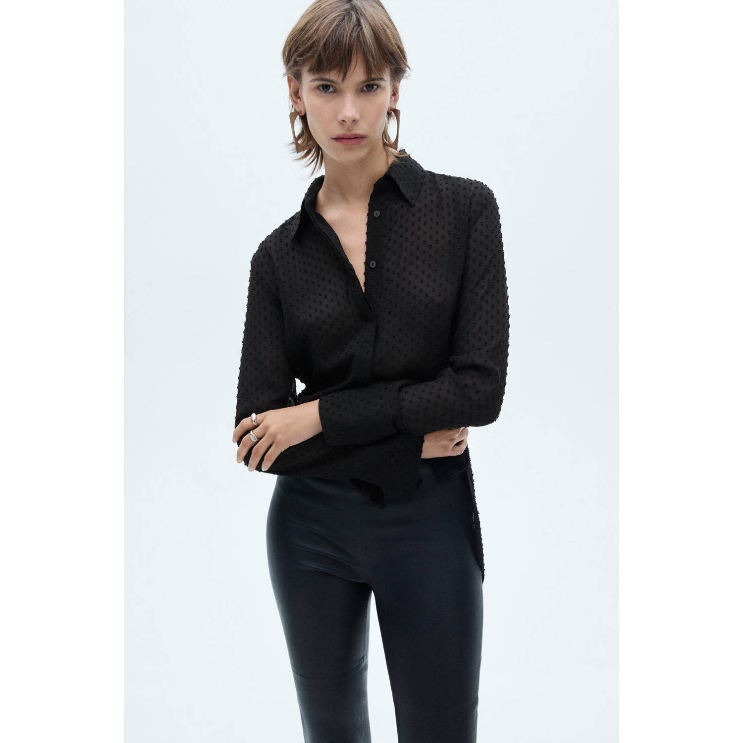Mango blouse zwart