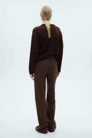 thumbnail: Mango geruite wide leg broek bruin