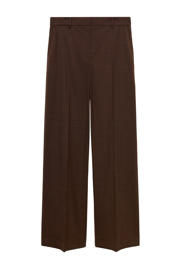 thumbnail: Mango geruite wide leg broek bruin