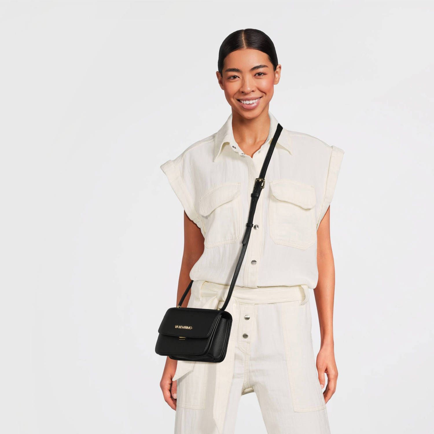 Valentino Bags crossbody tas Flap Re zwart