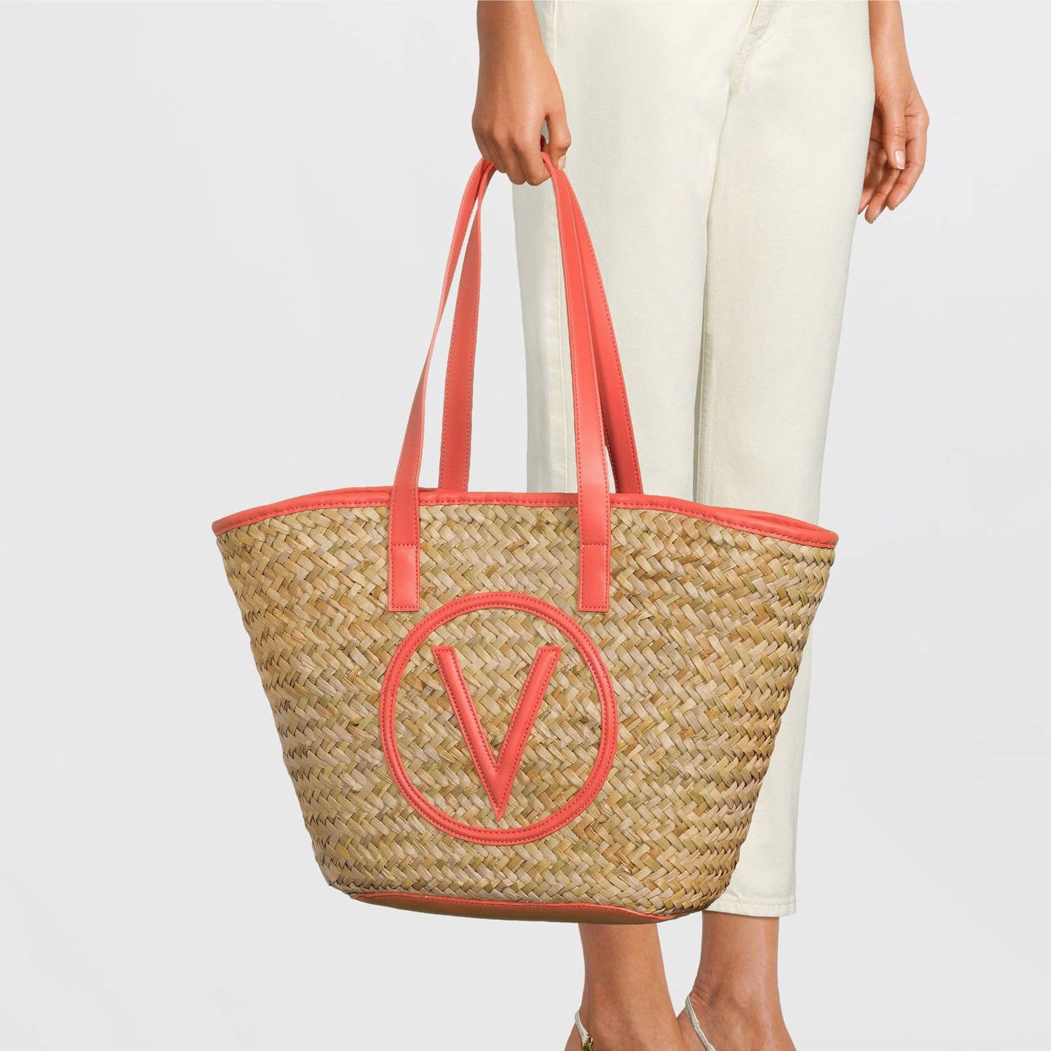 Valentino Bags shopper Samuela naturel oranje