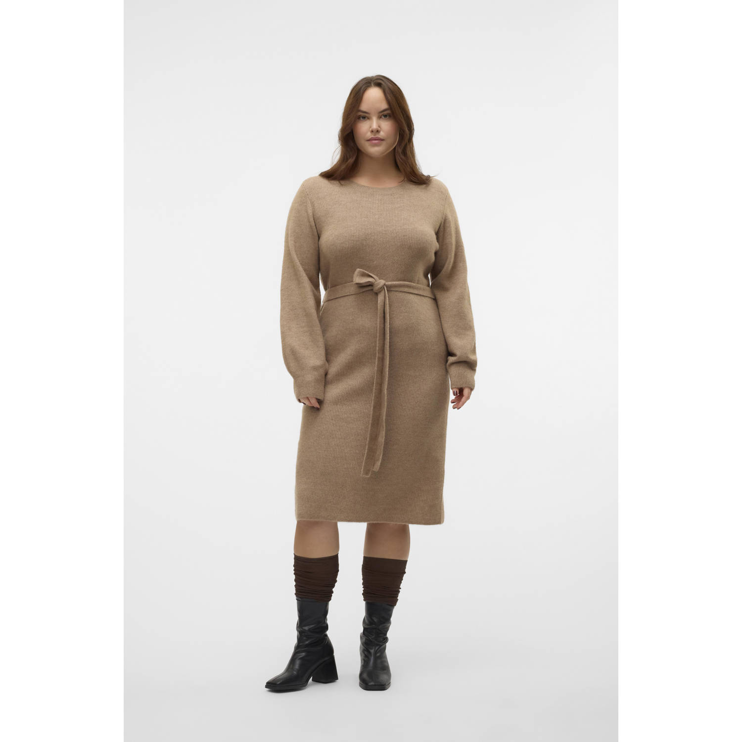 VERO MODA CURVE jurk VMCPIPPA beige