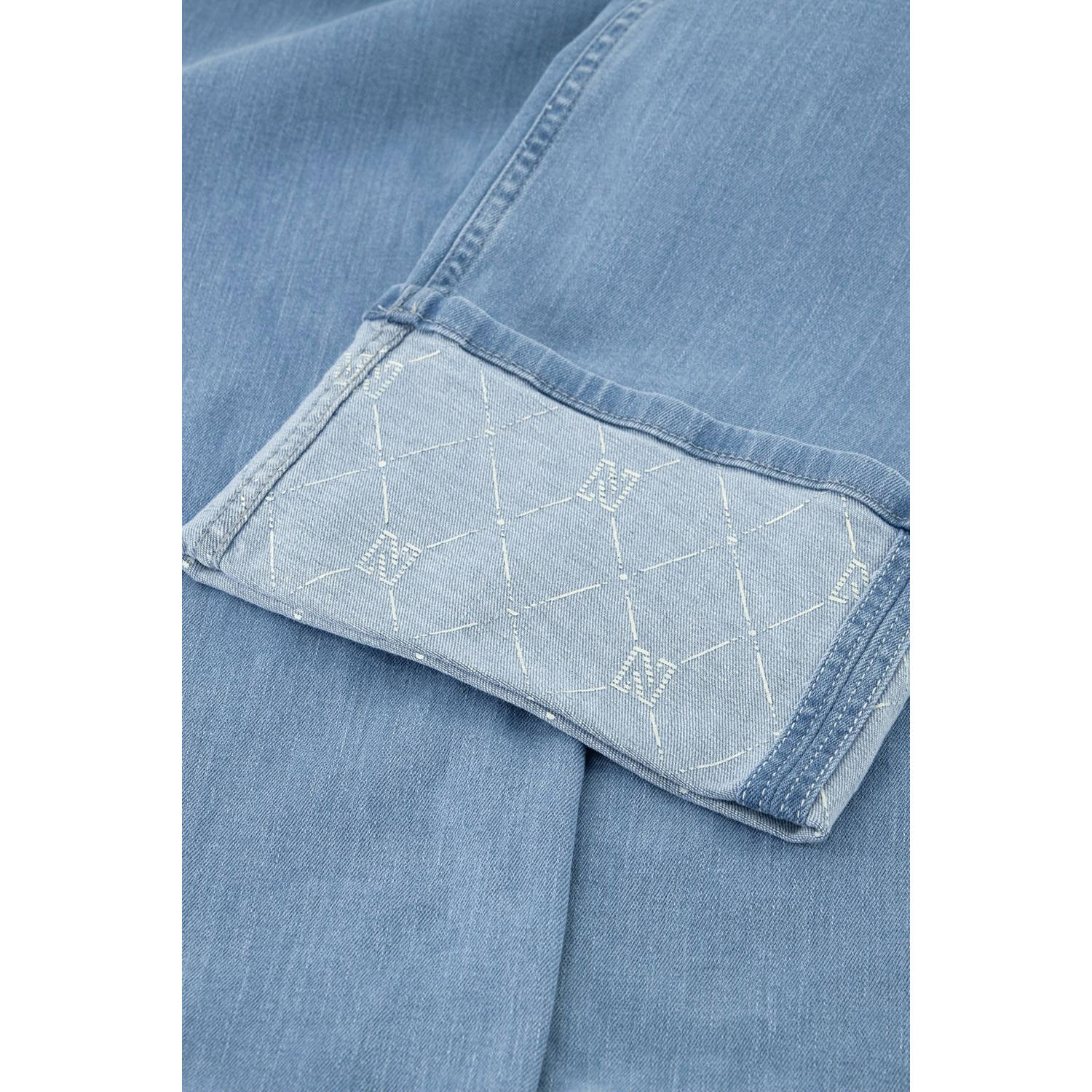 NIKKIE x Anna Nooshin high waist jeans light blue denim