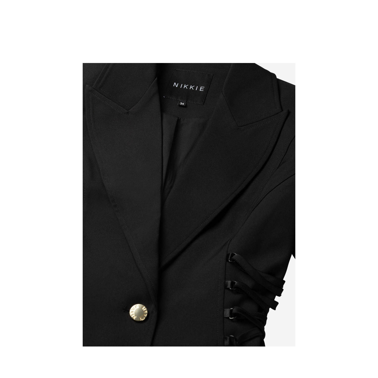 NIKKIE x Anna Nooshin getailleerde blazer zwart