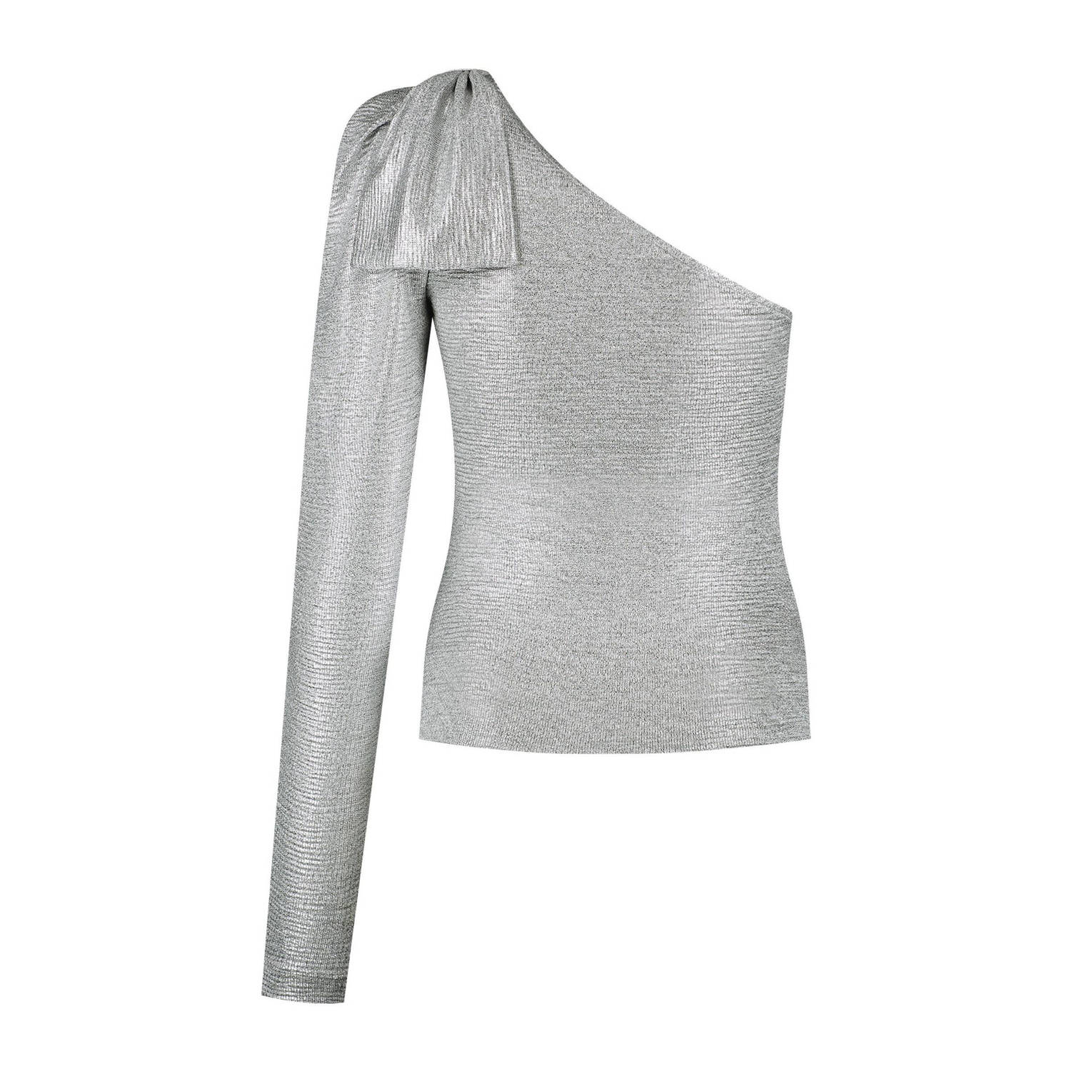 NIKKIE one shoulder top zilver