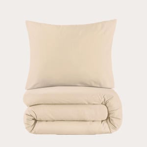 basis dekbedovertrek kinderbed - beige (120x150 cm)
