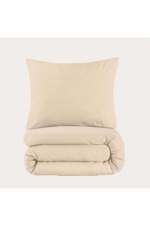 basis dekbedovertrek kinderbed - beige (120x150 cm)