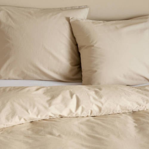 Wehkamp NOUS Living basis dekbedovertrek 2-persoons - beige (200x200 cm) aanbieding