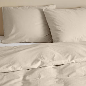 basis dekbedovertrek 1-persoons - beige (140x200 cm)