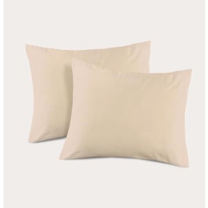 basis kussensloop - beige (60x70 cm) (set van 2)