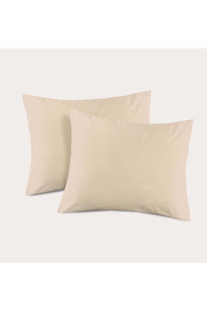 basis kussensloop - beige (60x70 cm) (set van 2)