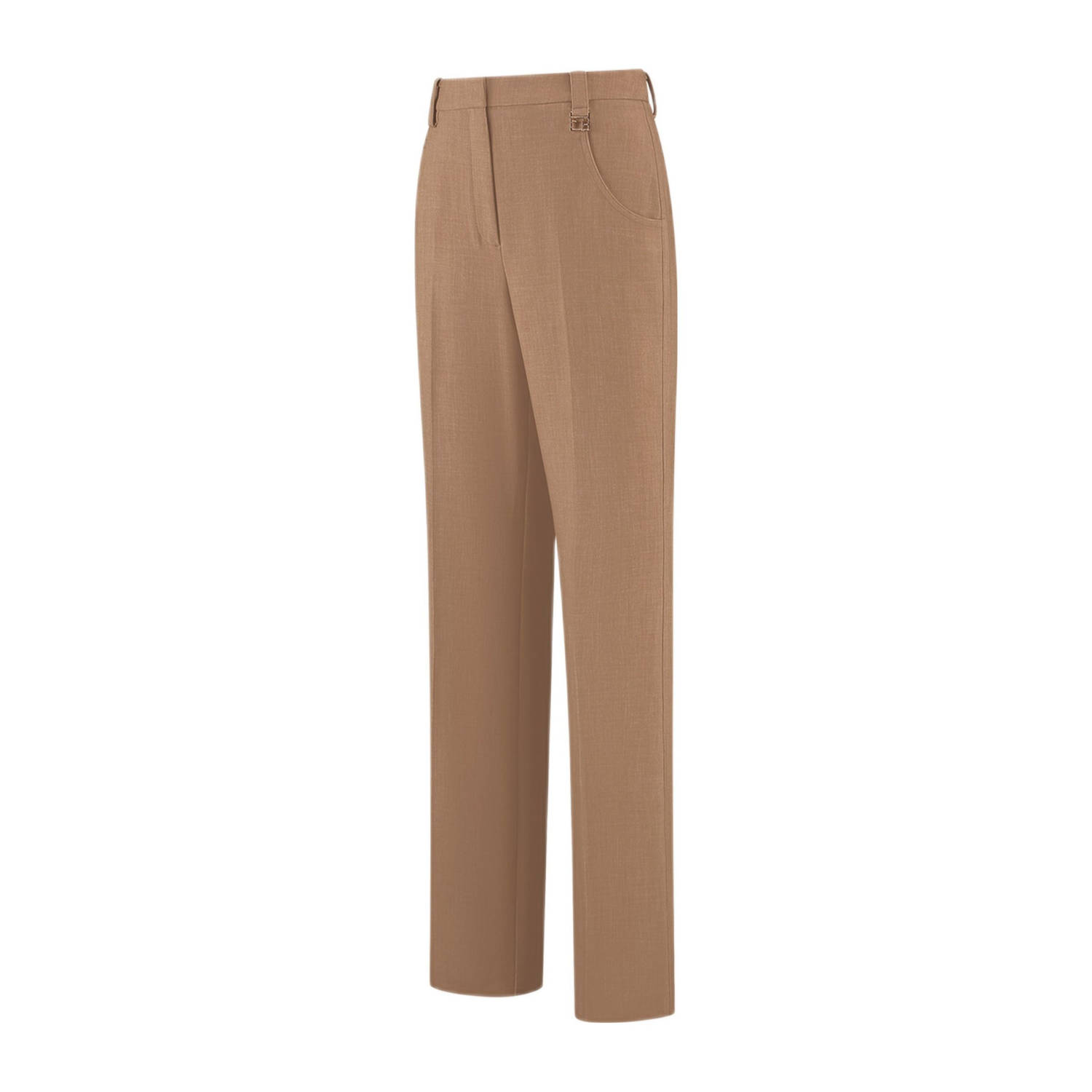 Fifth House straight high waist broek camel