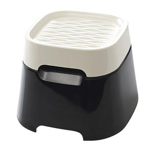voerbak Ergo Cube Crème / Zwart 22 x 22 x 16 cm
