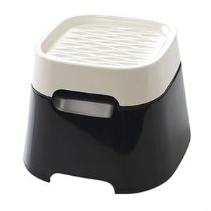voerbak Ergo Cube Crème / Zwart 22 x 22 x 16 cm